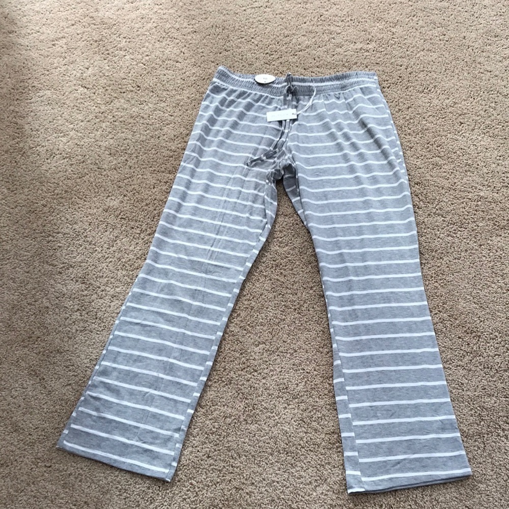 New! Bronzini XL grey pajama striped bottom.